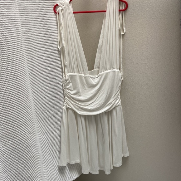 SHEIN women’s Greek goddess white stretchy tie dress. Size small/US 4. - Picture 6 of 13